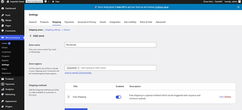 add shipping details