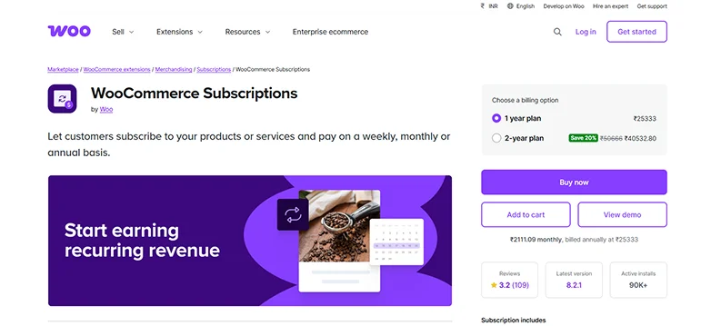 woocommerce subscription