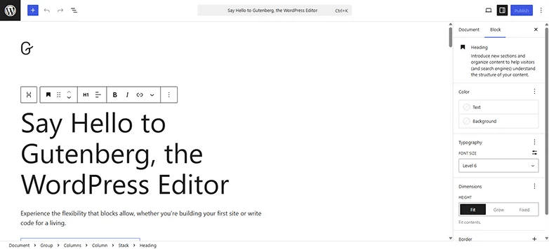 wordpress block editor