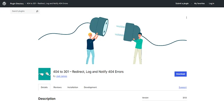 404 to 301 plugin