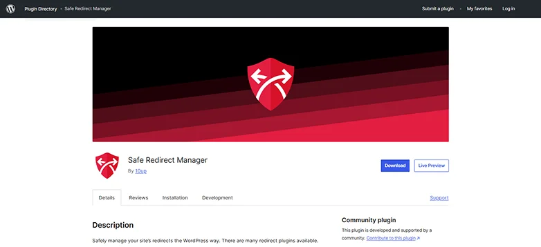 safe redirect manager plugin