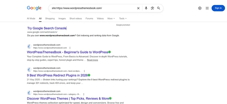 pages start appearing in google