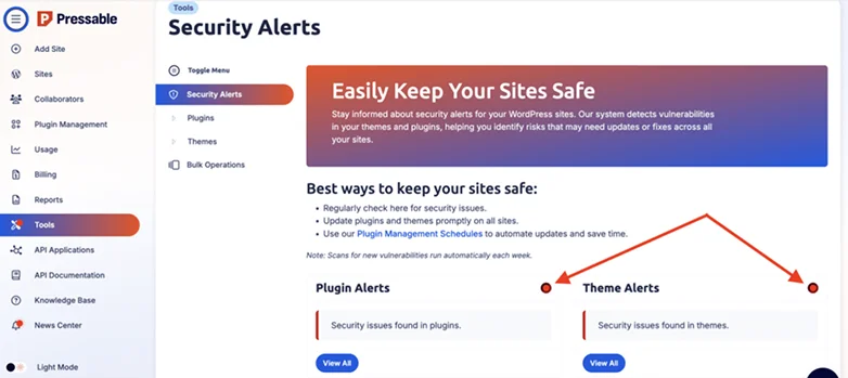 receive security alerts
